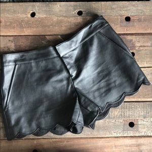 Club Monaco Faux Leather Shorts Size 2